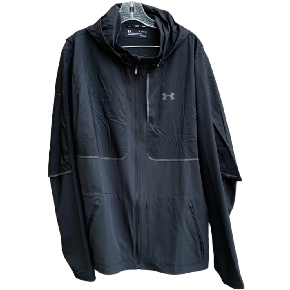 Men's UA Black Qualifier Storm Speedpocket Jacket